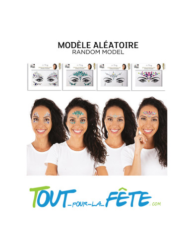 Strass autocollant pour visage ( modèle aléatoire )