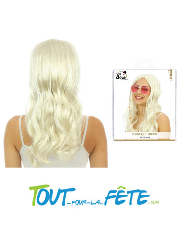 Perruque d'Hippie blond avec tresses Femme