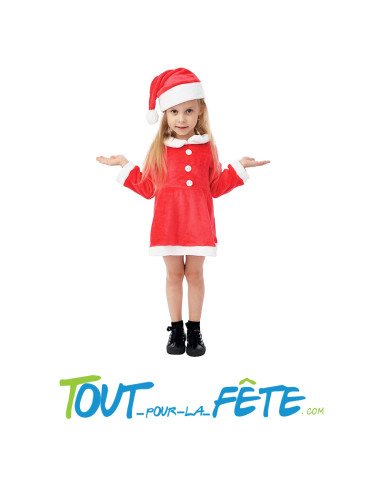 Déguisement de mère noel bébé