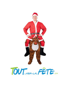 Déguisement de père noel sur renne 2