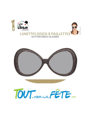 Lunettes disco avec paillettes