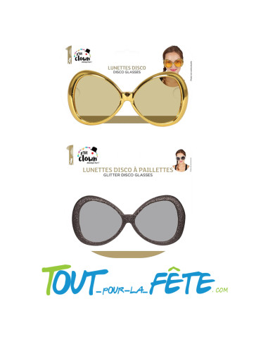 Lunettes disco avec paillettes