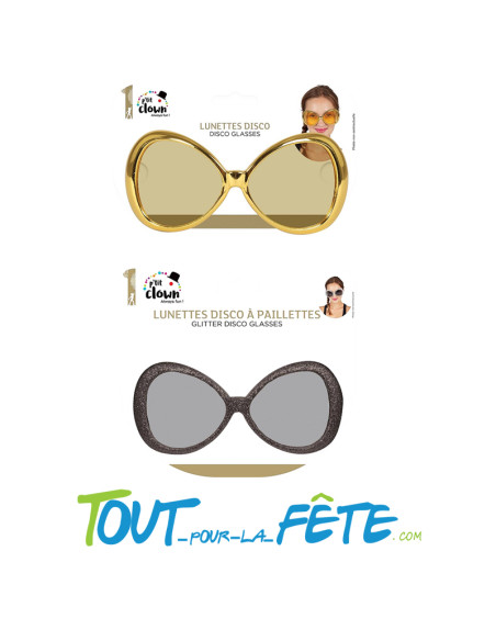 Lunettes disco avec paillettes