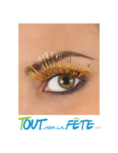 Faux cils doré brillant auto adhésifs