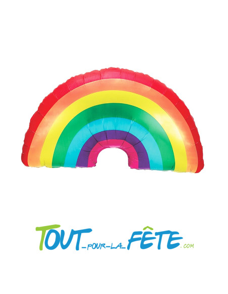 Ballon aluminium arc en ciel 81 cm