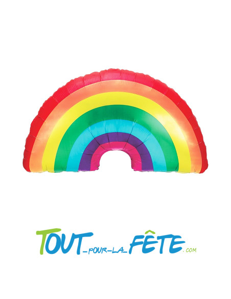 Ballon aluminium arc en ciel 81 cm