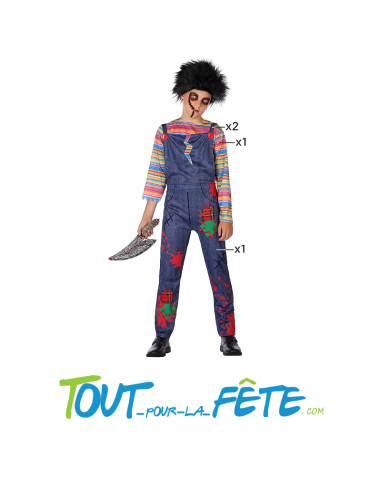 Costume chucky horreur taille enfant