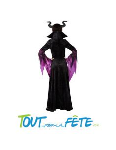 Déguisement reine maléfique noir et violet taille enfant 2