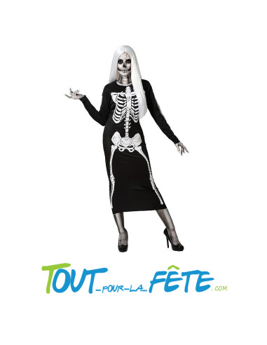 Déguisement taille adulte pour femme. contient 1 pièce: robe.