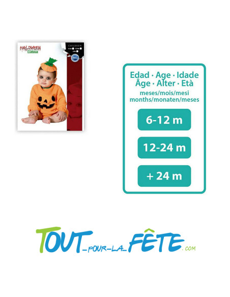 Déguisement citrouille pour bébé 6 mois - 12 mois