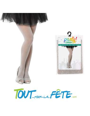 Paire de collants or et argent Taille adulte