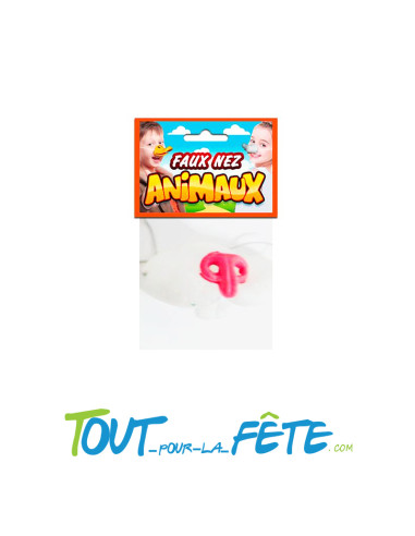 Faux nez de lapin blanc avec élastique faux nez d'animaux