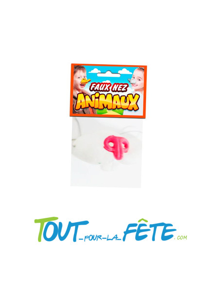 Faux nez de lapin blanc avec élastique faux nez d'animaux