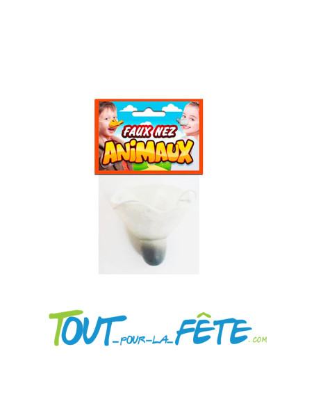 Faux nez de chiens blanc avec élastique faux nez d'animaux