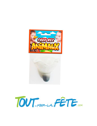 Faux nez de chiens blanc avec élastique faux...