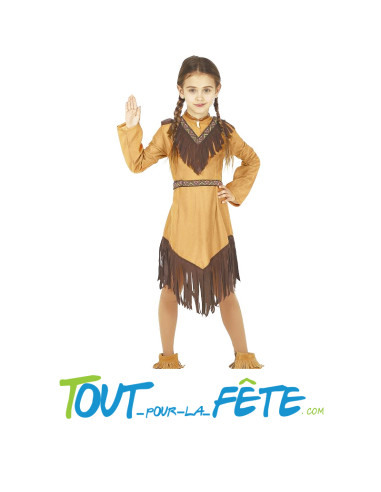 Déguisement d'indienne taille enfant pour fille