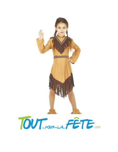 Déguisement d'indienne taille enfant pour fille