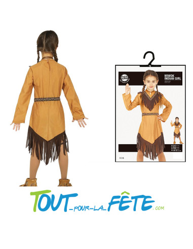 Déguisement d'indienne taille enfant pour fille