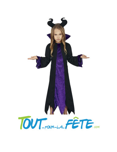 Déguisement Maléfique taille enfant fille.