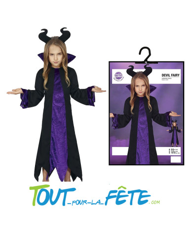 Déguisement Maléfique taille enfant fille.