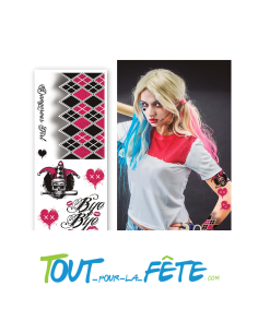 Tatouage harley quinn dangerous girl 30 x 14 cm 2