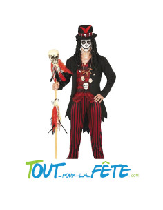 Déguisement chaman vaudou adulte homme Veste, Pantalon, Chapeau, Chemise