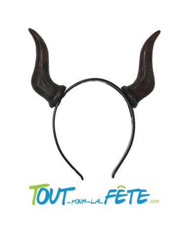 Serre tête cornes de démon noir diable / sorcière / démon / diablesse