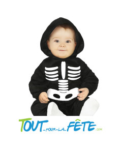 Déguisement de squelette bébé 12/18 mois skeleton Combinaison, Capuche