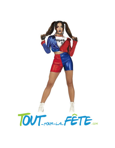 Déguisement Harley Quinn dangerous glam taille adulte femme