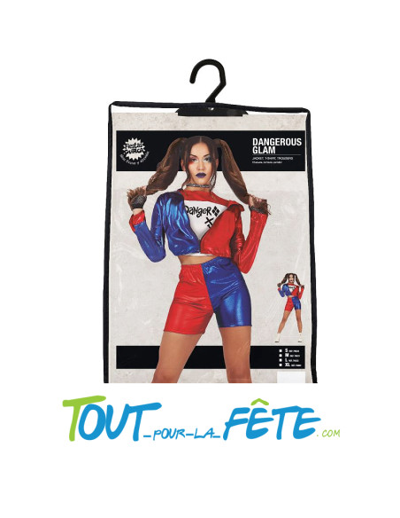 Déguisement Harley Quinn dangerous glam taille adulte femme