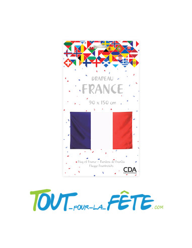Drapeau polyester France 60x90 cm avec oeillets