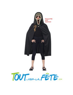 Cape avec capuche noir 80 cm taille enfant 2
