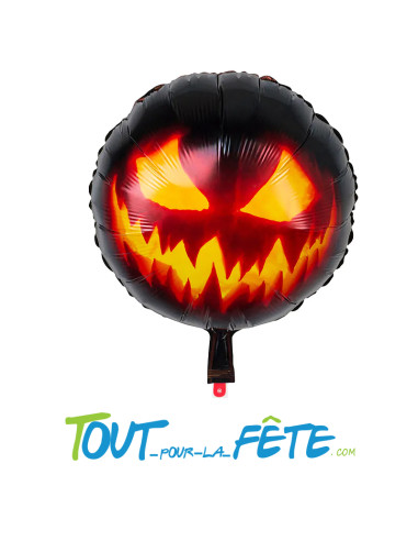 Ballon aluminium rond Creepy pumpkin double...