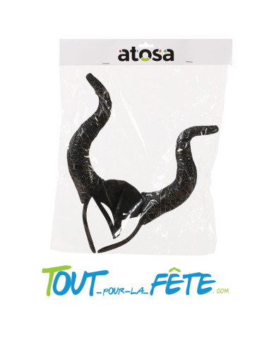 Serre tête corne noir Maléfique