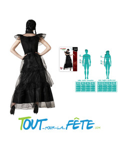 Déguisement de Mercredi Addams robe de bal taille adulte 2