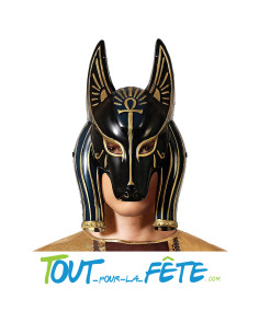 Masque Égyptien noir et or 37 x 21 cm