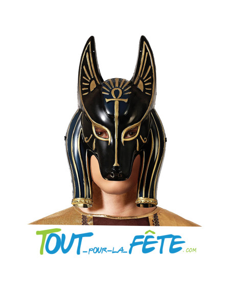 Masque Égyptien noir et or 37 x 21 cm