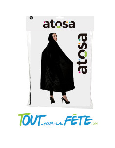 Cape a capuche en velours noir ou rouge 140 cm 2