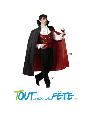 Déguisement de vampire homme taille adulte