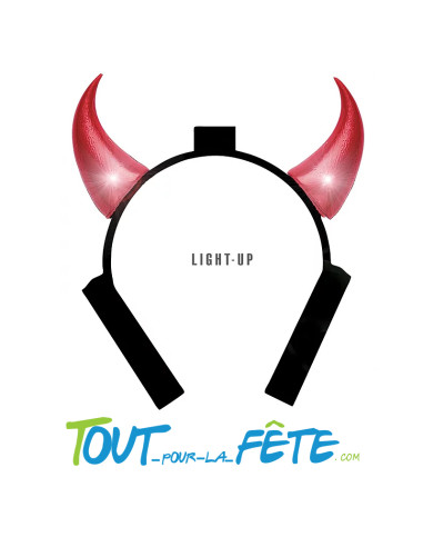 Serre tête corne de diable lumineux