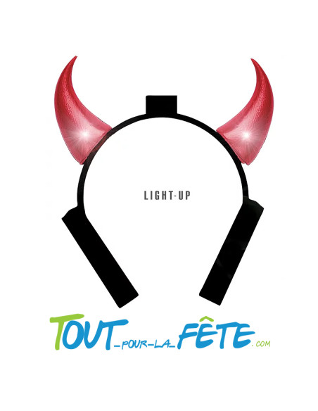 Serre tête corne de diable lumineux
