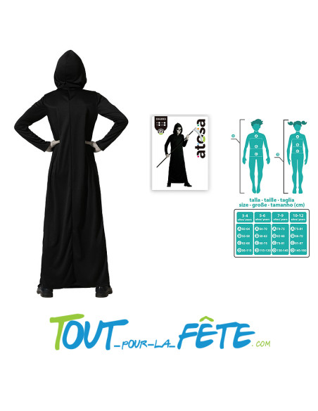 Costume faucheuse taille enfant tunique à capuchon
