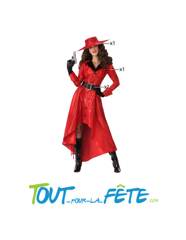 Déguisement héros comics rouge femme adulte...