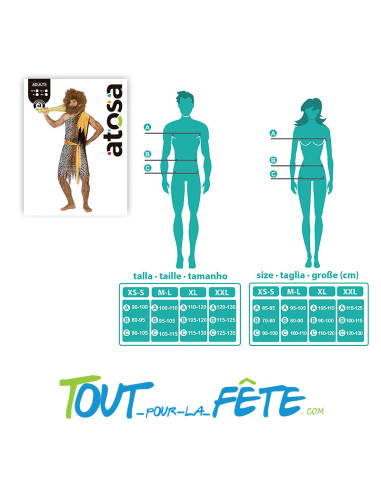Déguisement d'Homme des cavernes adulte taille...