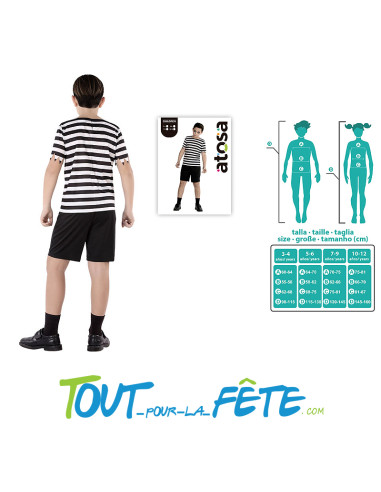 Déguisement fantôme taille enfant top et...