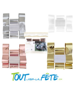 Kit mariage voiture ( tulle - 4 noeuds automatiques - 1 grand noeud automatique )