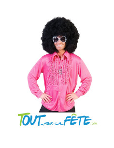 Chemise disco rose homme taille XXL