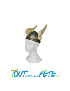 Casque de gaulois argent avec ailes argent, or, blanc 2