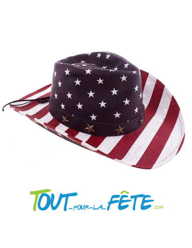 Chapeau de cowboy Amérique / USA adulte luxe...