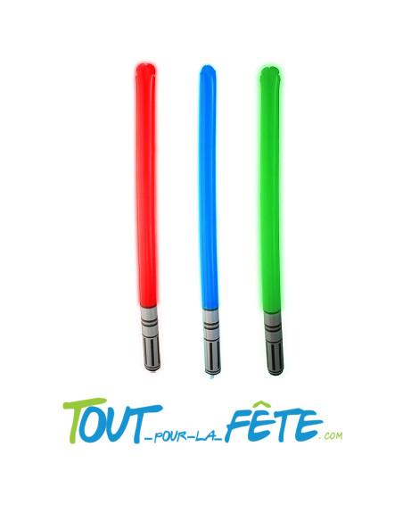 Sabre laser gonflable 85cm 3 couleurs